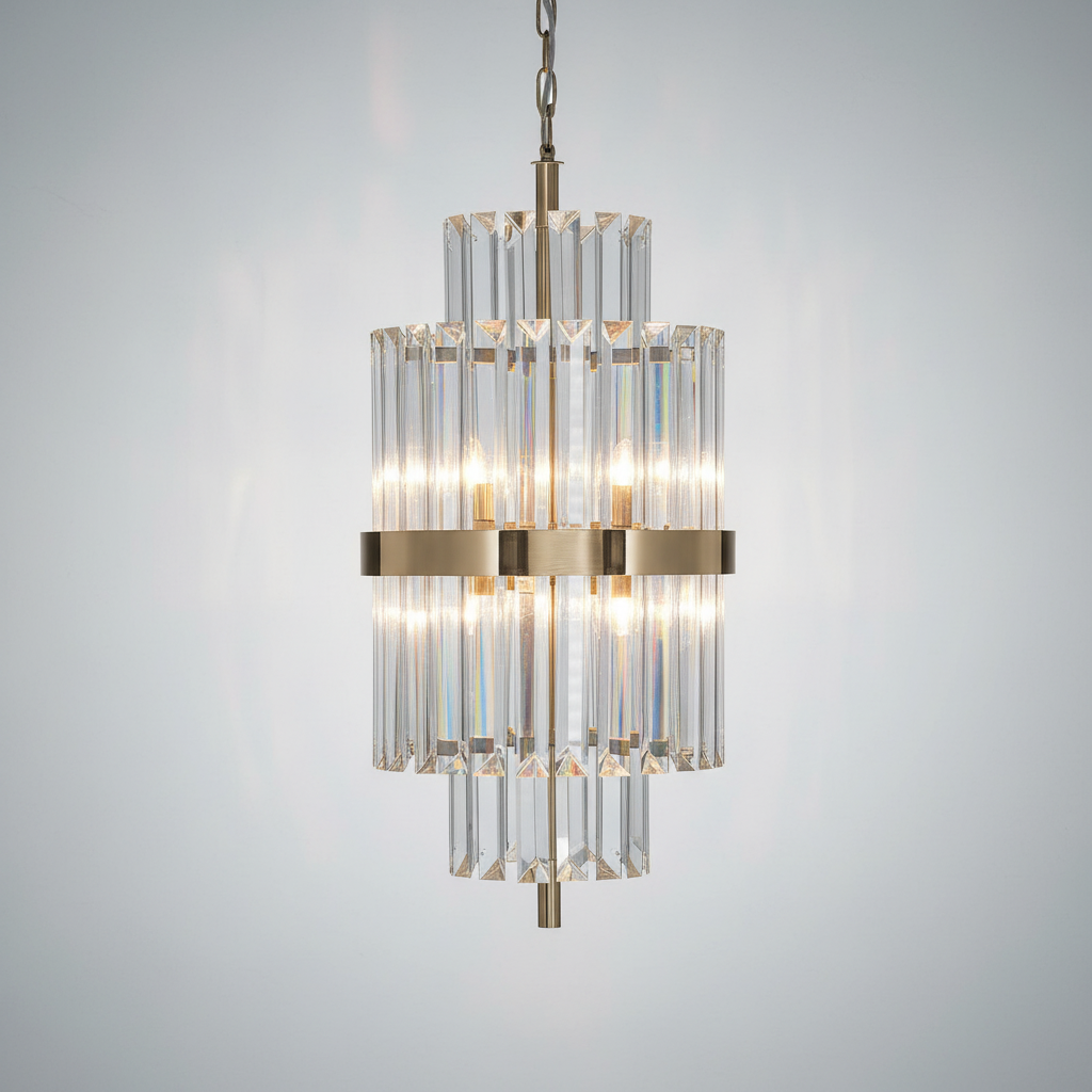Luster Gaze LG Luxury Crystal Pendant Light 12.2" D, Bar Pendant Light - Studio Shot