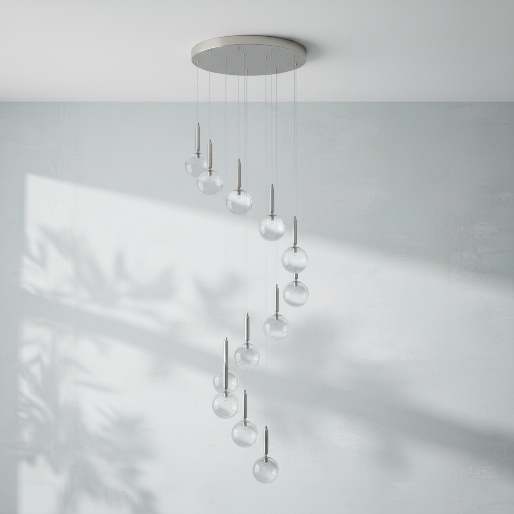 Luster Gaze Grand Ascent Minimalist Long Pendant Light - Background Shot
