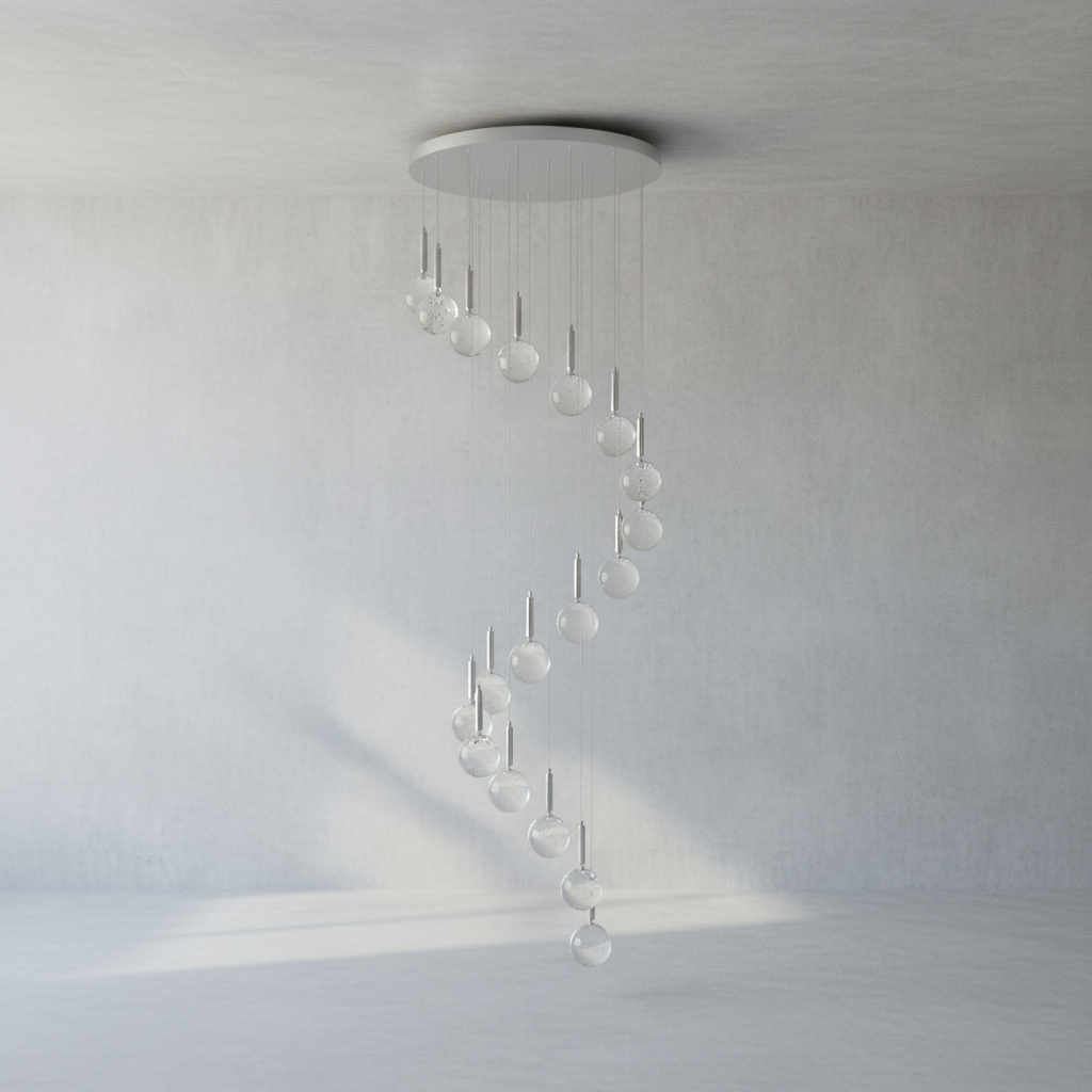 Luster Gaze Grand Ascent Minimalist Long Pendant Light - Background Shot