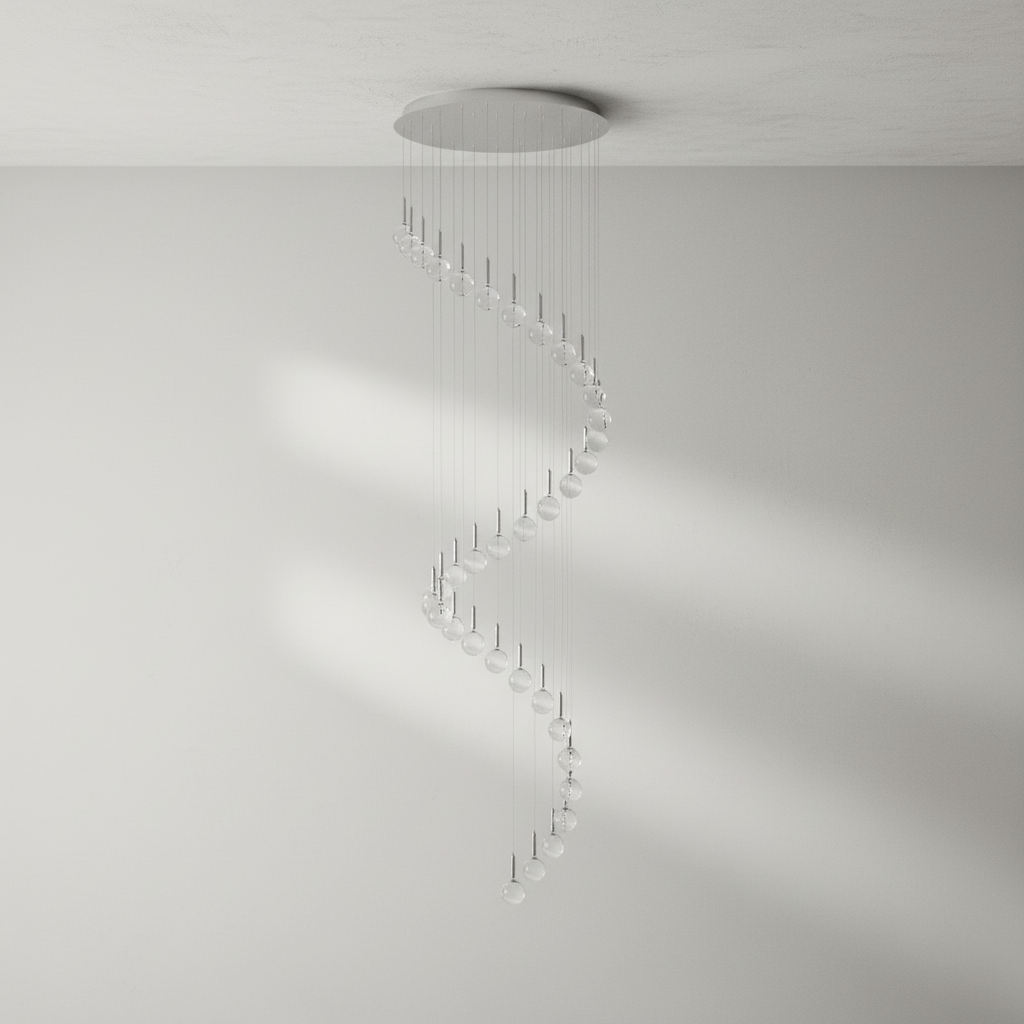 Luster Gaze Grand Ascent Minimalist Long Pendant Light - Background Shot