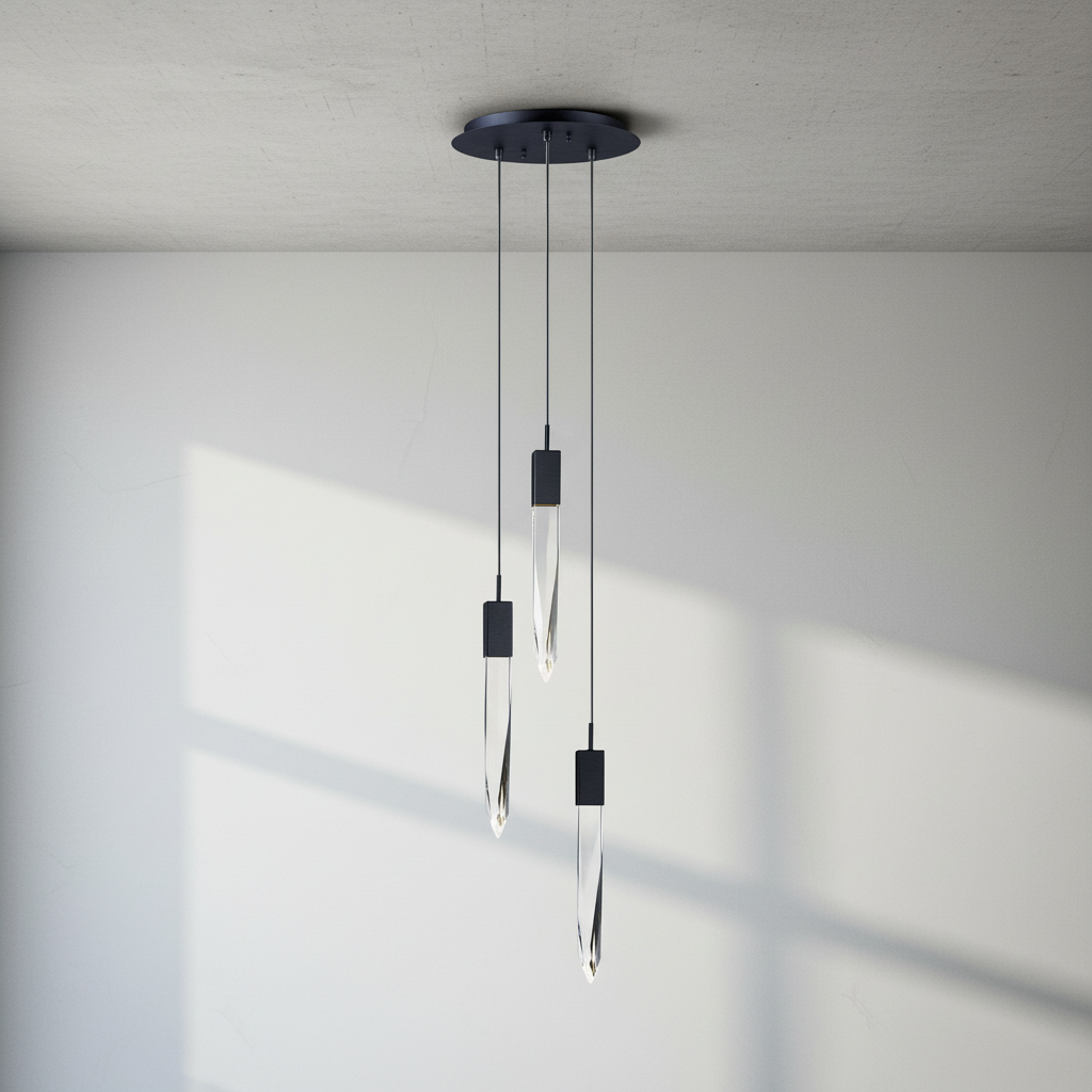 Luster Gaze Cosmic Radiance Round/Rectangle Crystal Pendant Chandelier - Background Shot