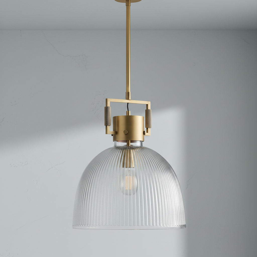 Luster Gaze Radiant Prism 1-Light Glass Pendant - Background Shot