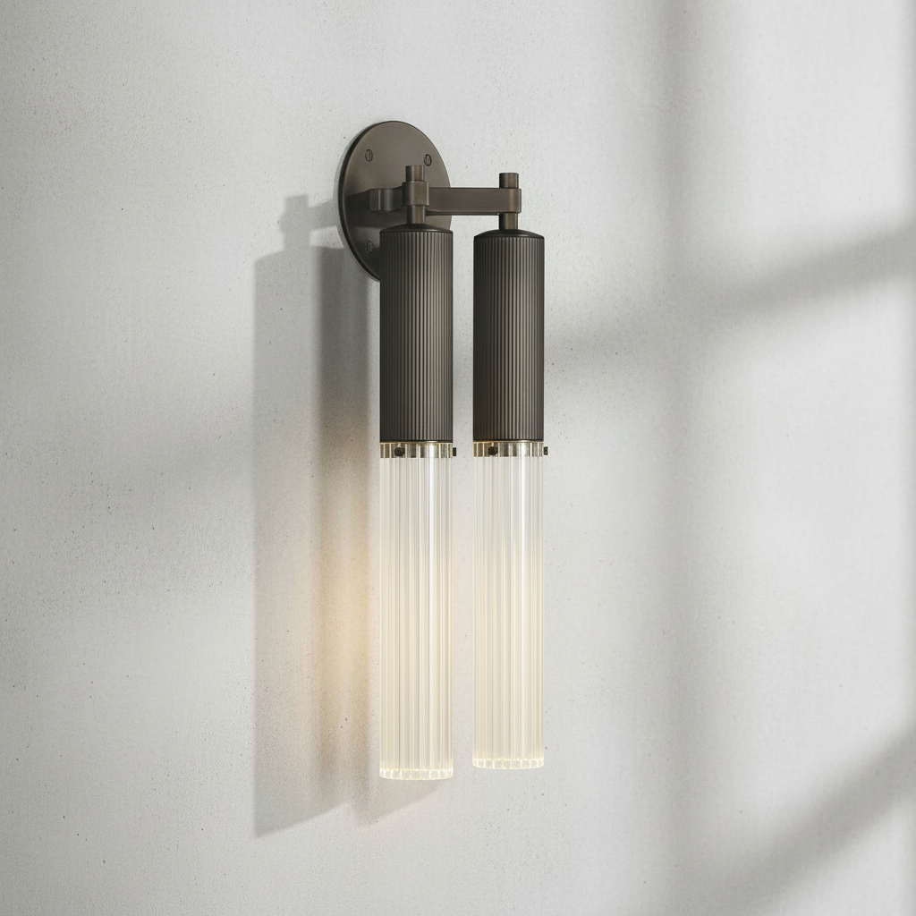 Luster Gaze Flume Duet Double Wall Sconce - Background Shot