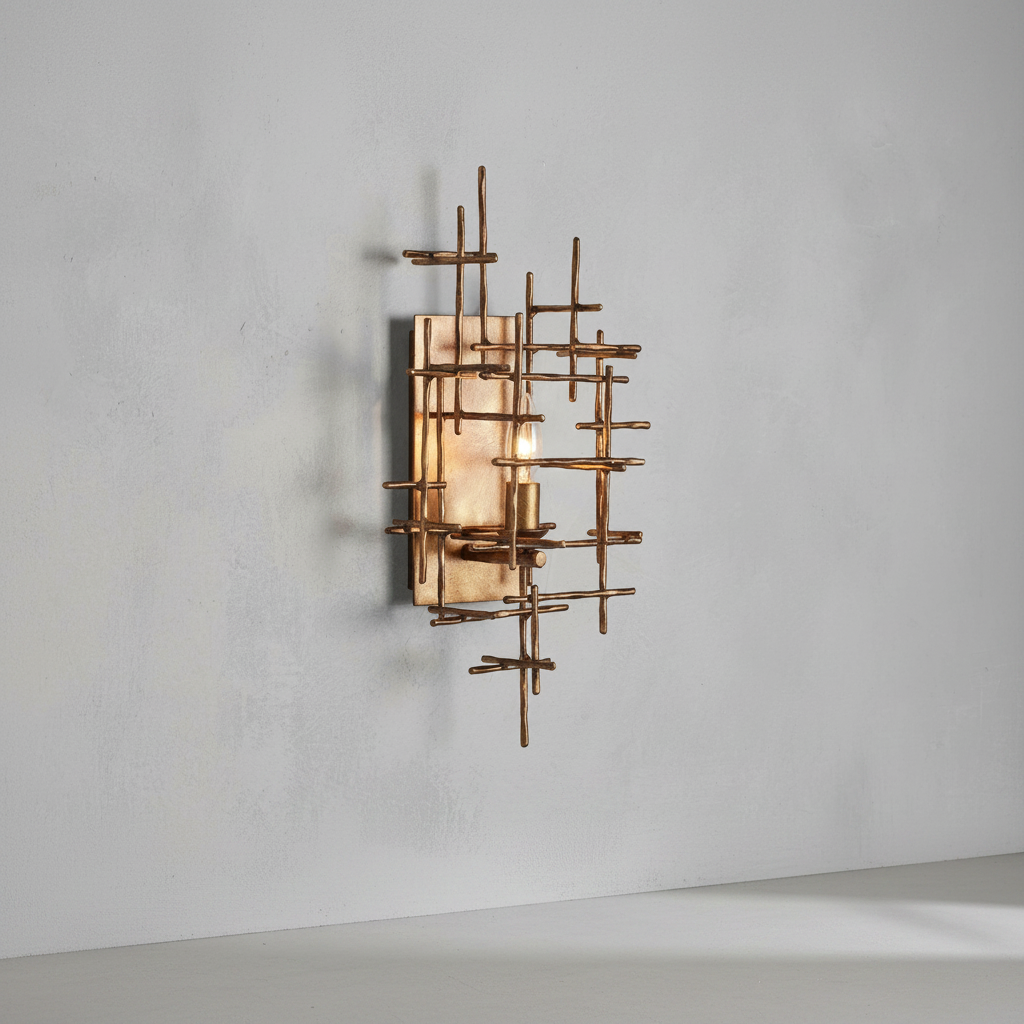 Luster Gaze Aura Forged Wall Sconce - Background Shot