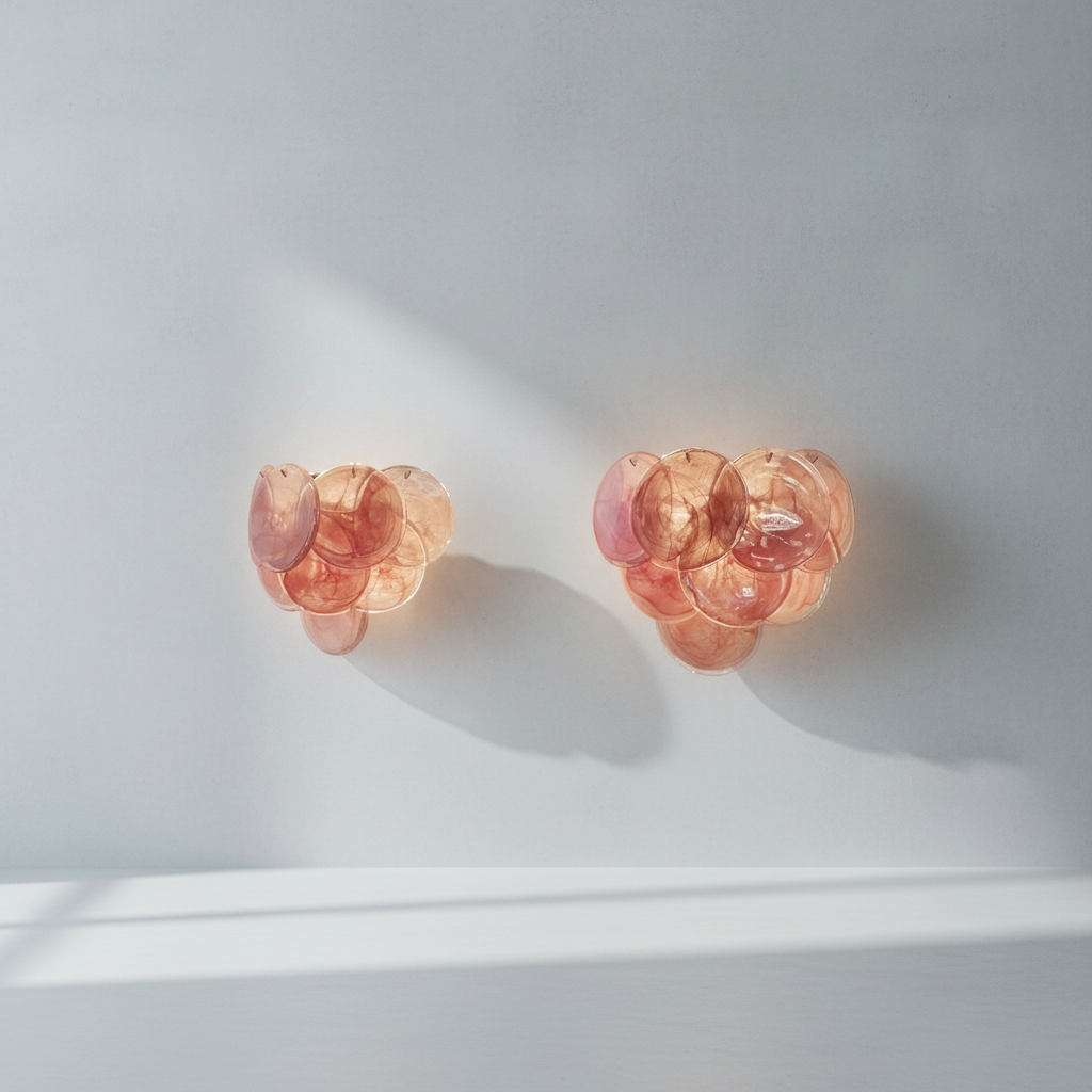 Luster Gaze Opulent Murano Glass Wall Sconce - Background Shot