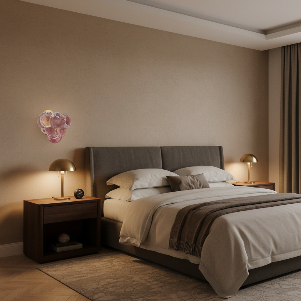Luster Gaze Opulent Murano Glass Wall Sconce - elegant American bedroom