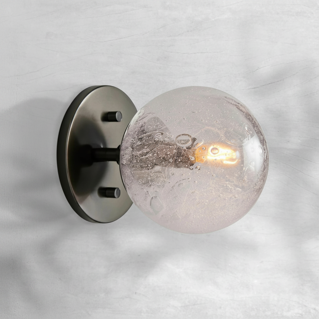 Luster Gaze Artisan Orb Wall Sconce - Background Shot