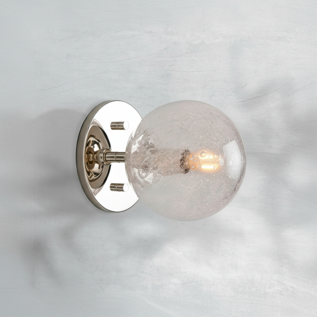 Luster Gaze Artisan Orb Wall Sconce - Background Shot