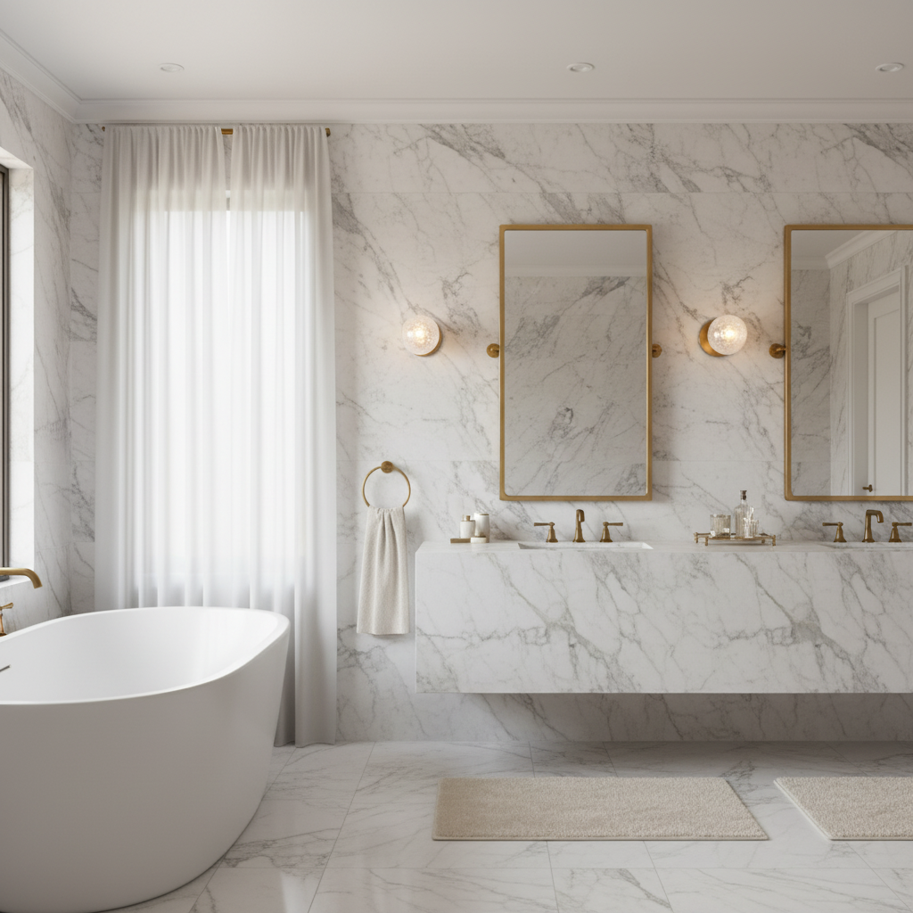 Luster Gaze Artisan Orb Wall Sconce - luxury American master bathroom