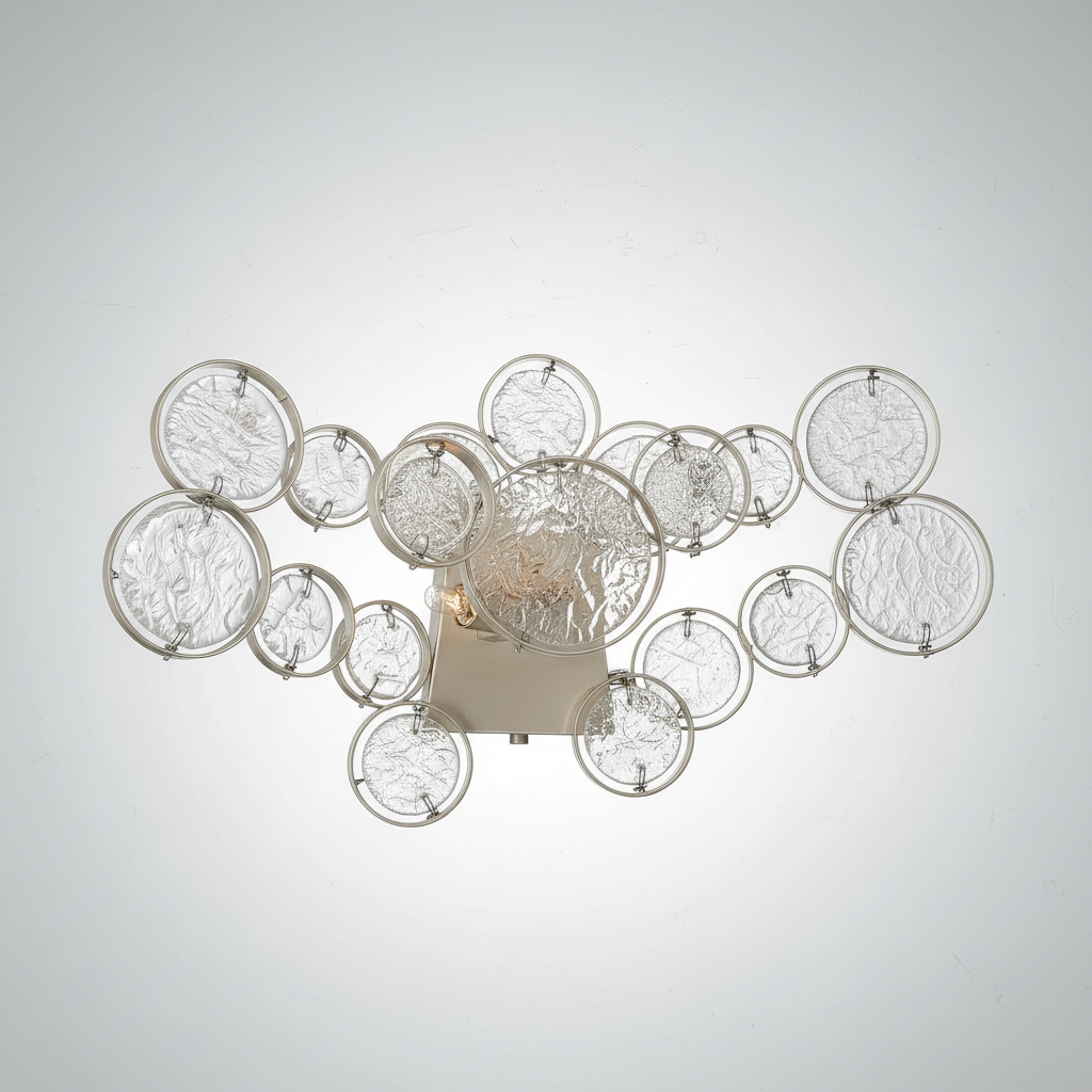 Luster Gaze Aura Cluster Glass Wall Sconce - Background Shot