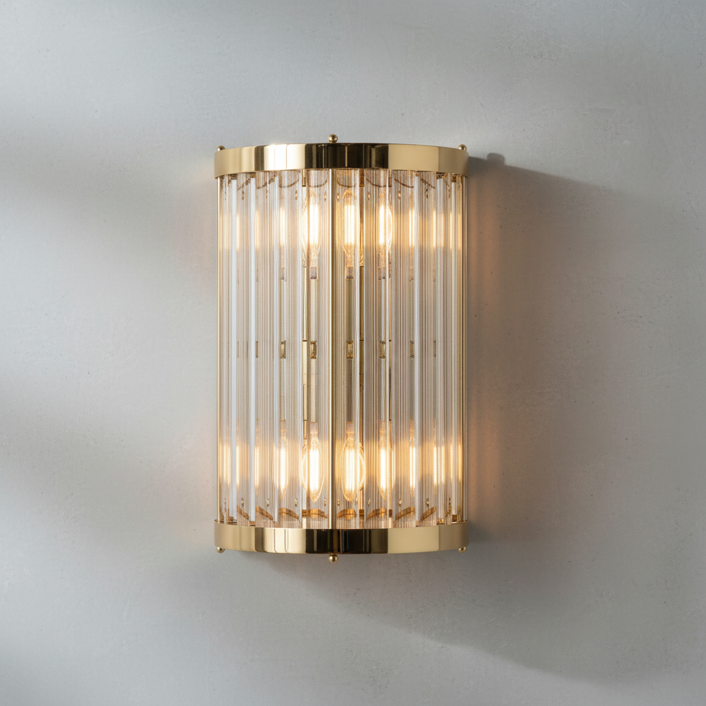 Luster Gaze Gilded Radiance Wall Sconce - Background Shot