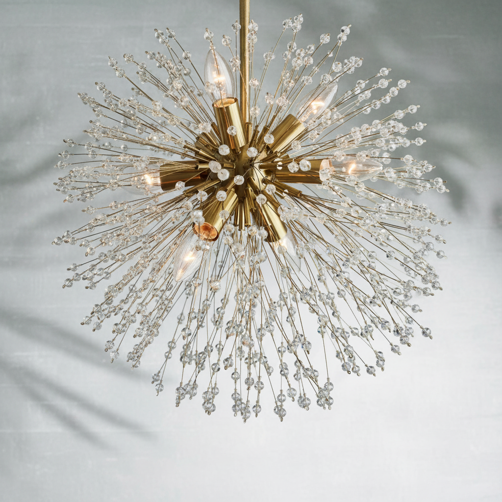 Luster Gaze Stellar Bloom Crystal Flushmount - Background Shot