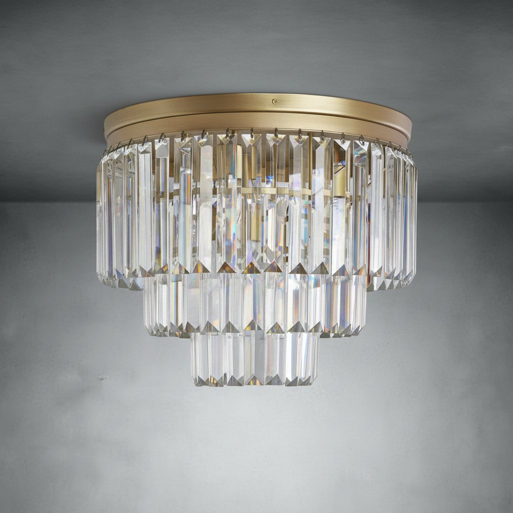 Luster Gaze Opulent Radiance Round Flushmount - Background Shot