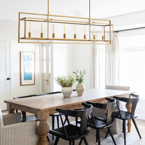 Bickman Glass Rectangular Chandelier