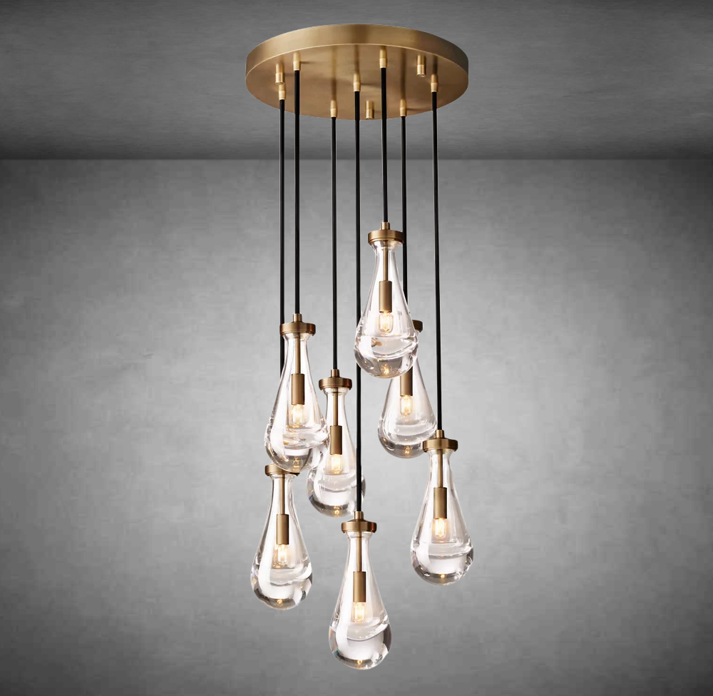 Raindrop Round Modern Chandelier Light