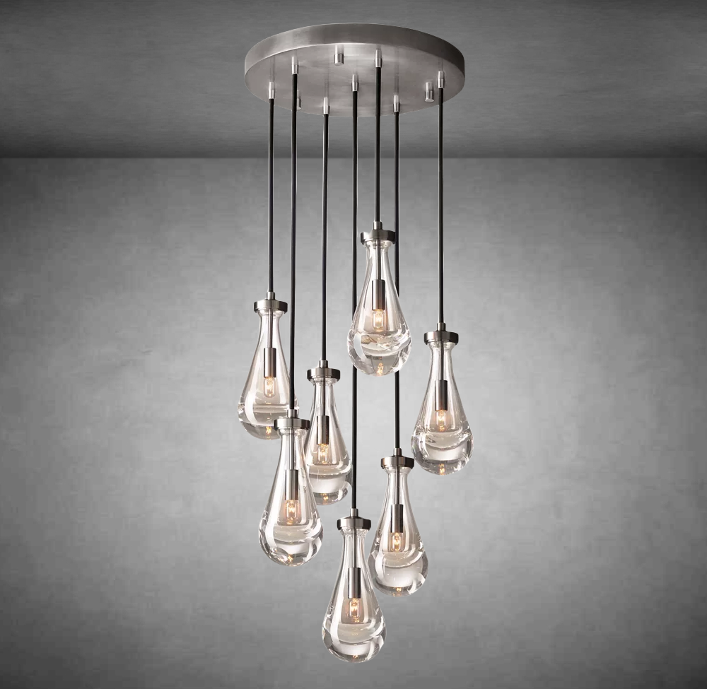 Raindrop Round Modern Chandelier Light