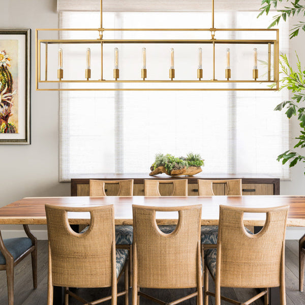 Bickman Glass Rectangular Chandelier