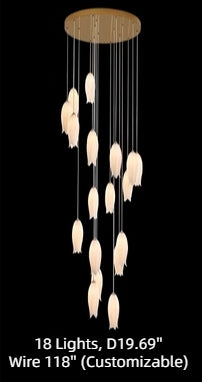 Elegant Flower Chandelier For Foyer/ Staircase