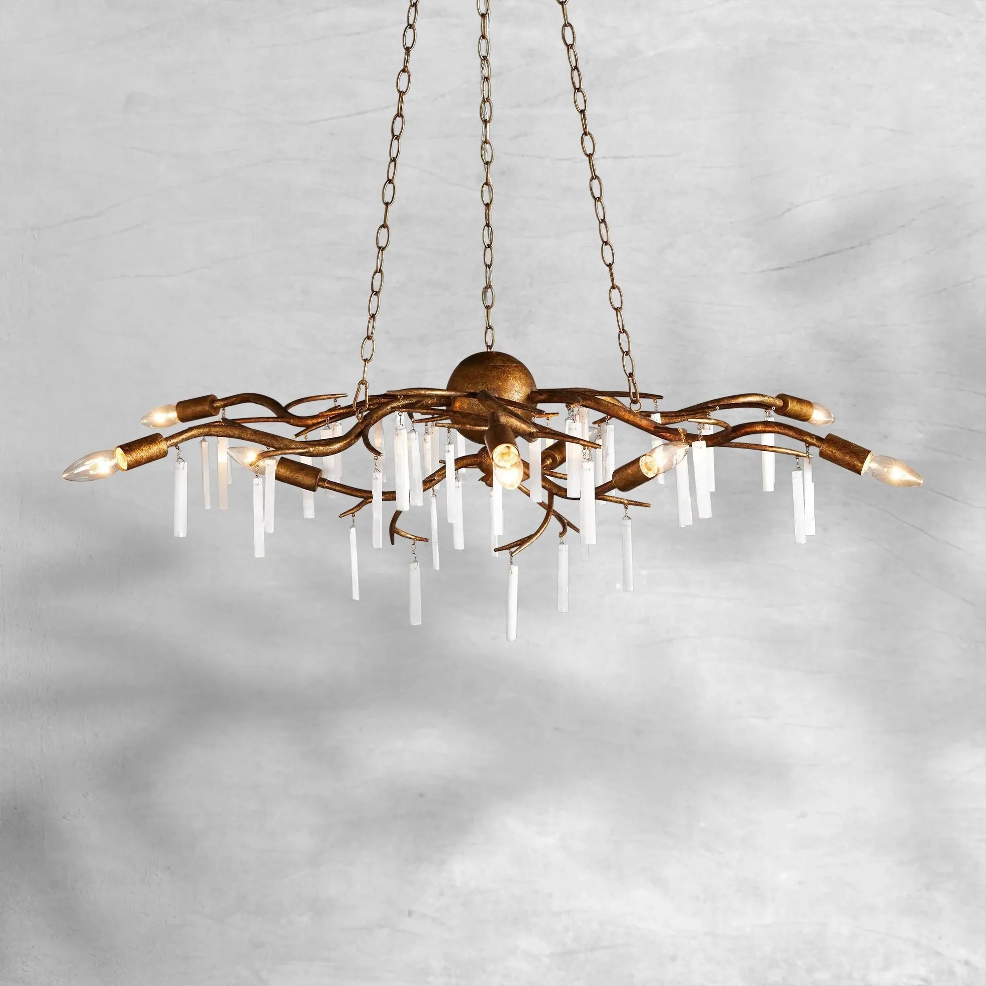 Luster Gaze Selenite Radiance 9-Light Chandelier - Background Shot