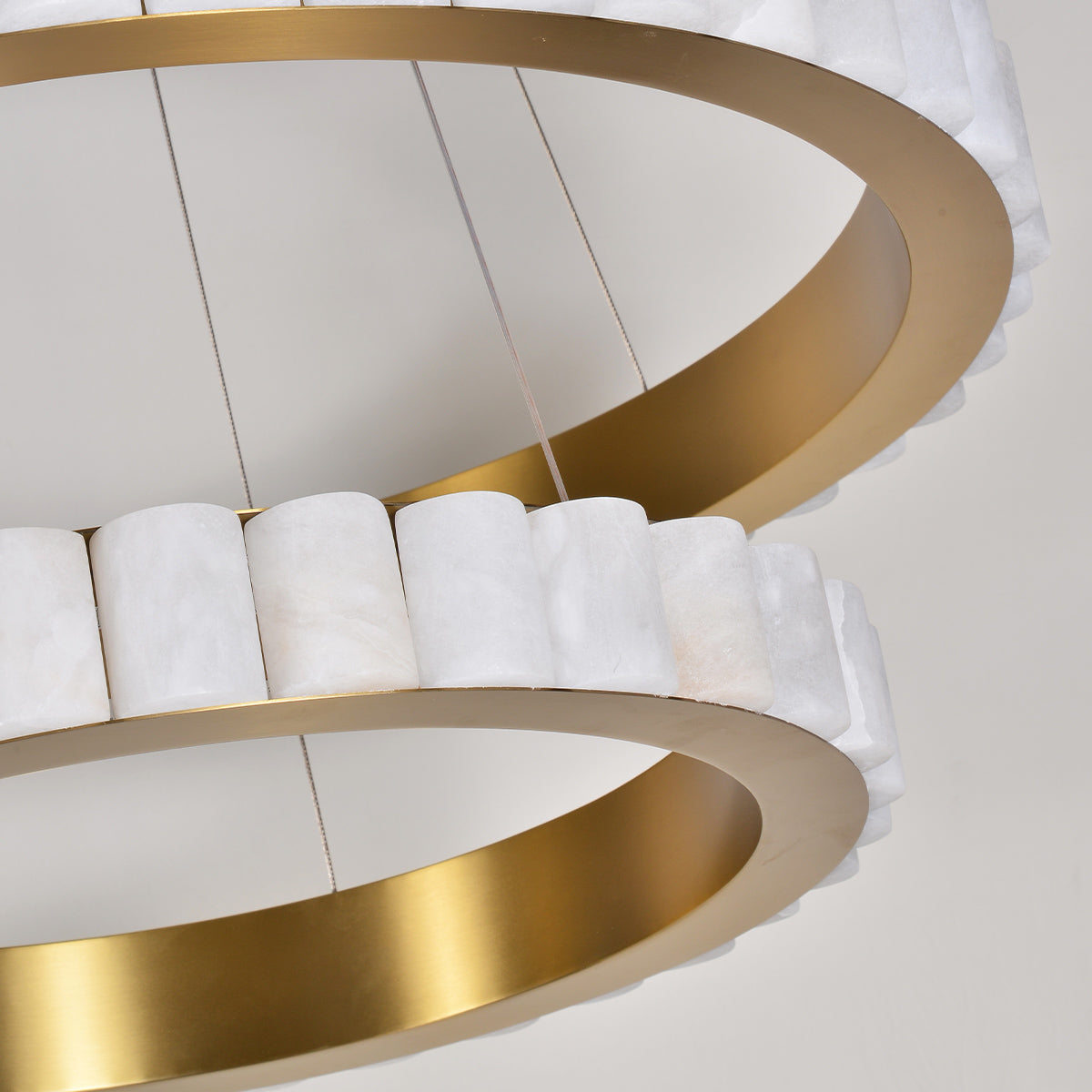 Double-layer modern snowflake gypsum Chandelier