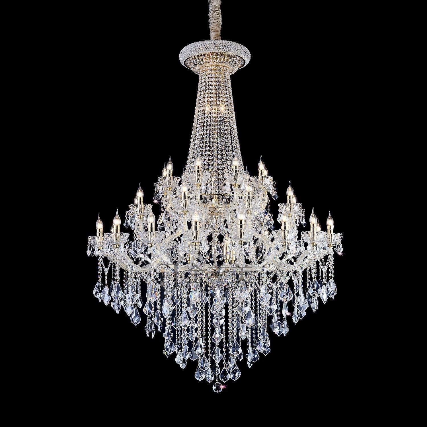 Luster Gaze Grand Empire K9 Crystal Chandelier - American ballroom or formal entertaining space
