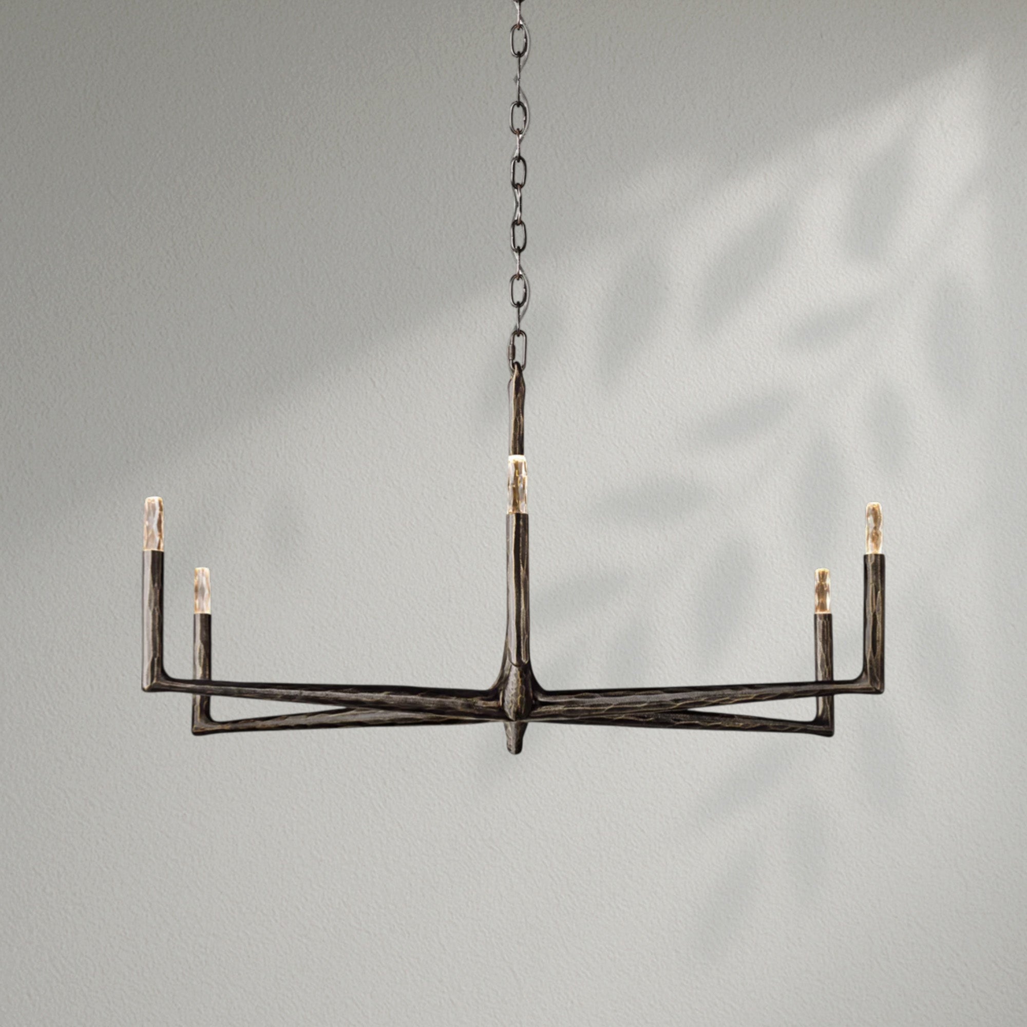 Thaddeos Forged Round Chandelier