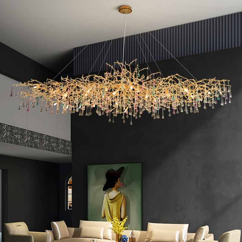 Luster Gaze Veridian Bloom Branch Chandelier - grand American estate foyer