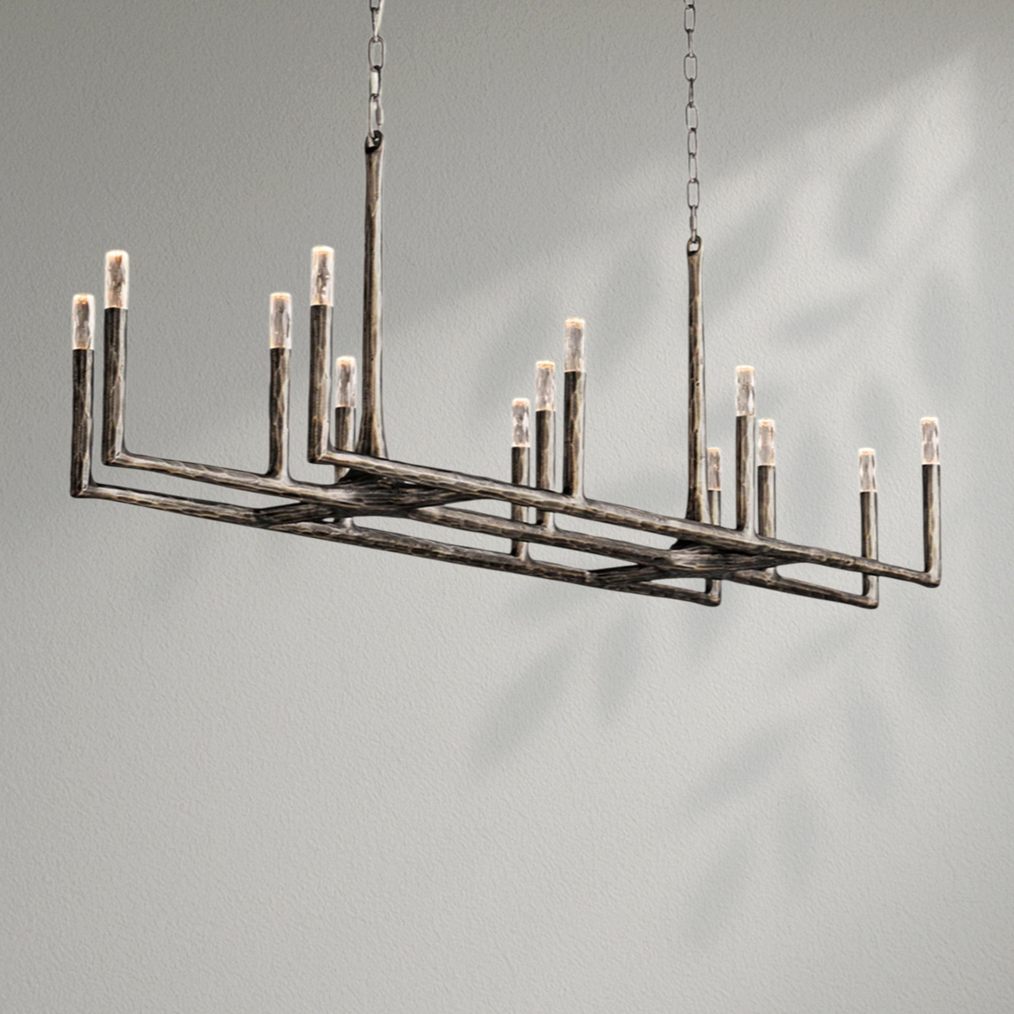 Thaddeos Forged Linear Chandelier