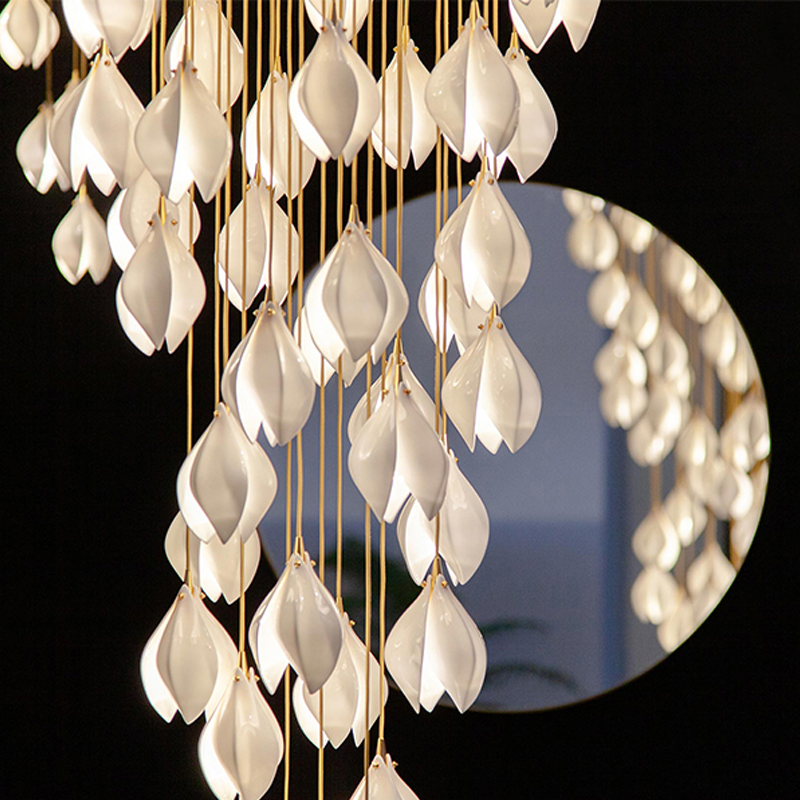 Luster Gaze Verdant Ceramic Branch Chandelier - Background Shot