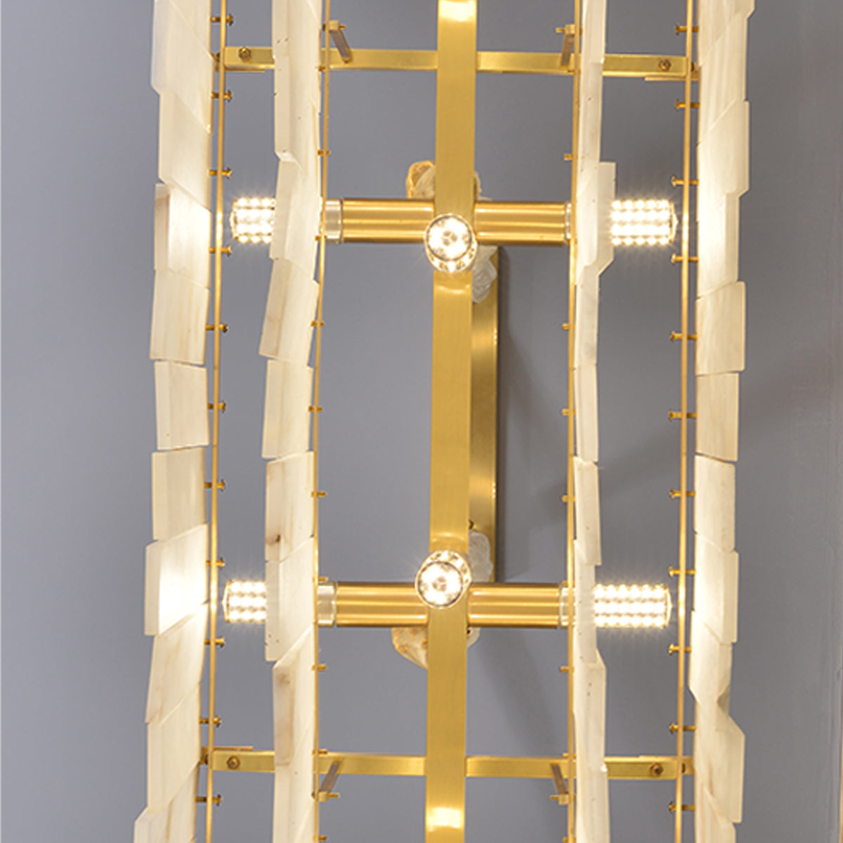 Rectangular Alabaster Chandelier
