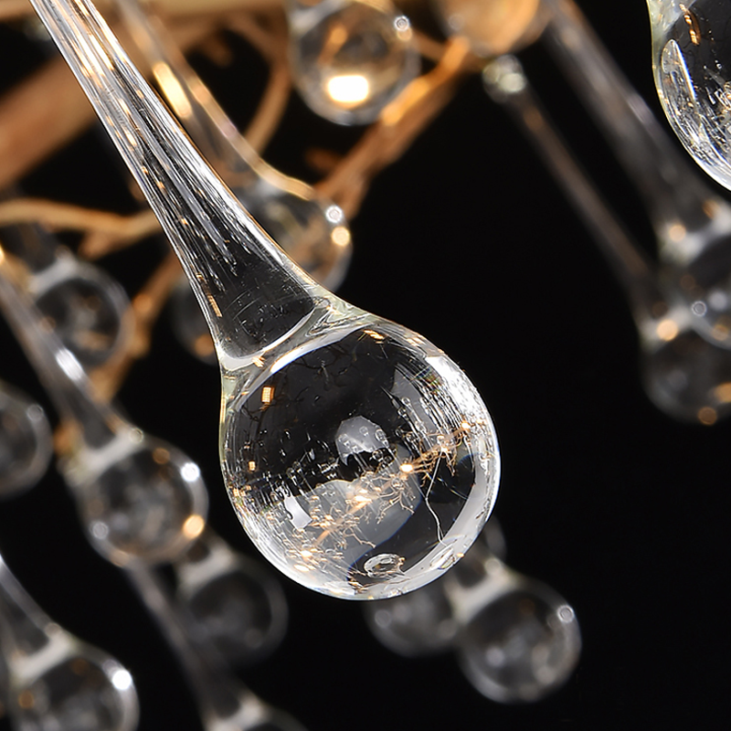 Luster Gaze Dewdrop Bloom Brass Branch Chandelier - Background Shot