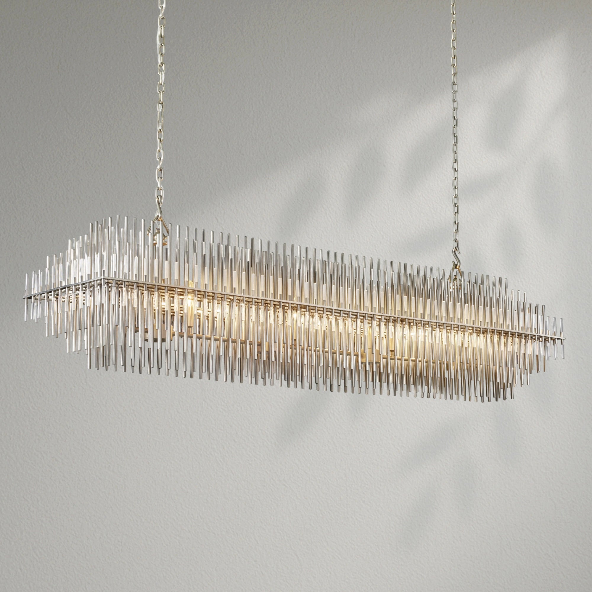 Emilo Sculpture Brass Linear Chandelier