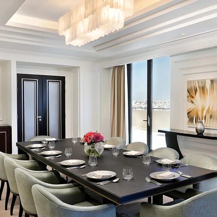Selonite Rectangular Multi-Tier Chandelier