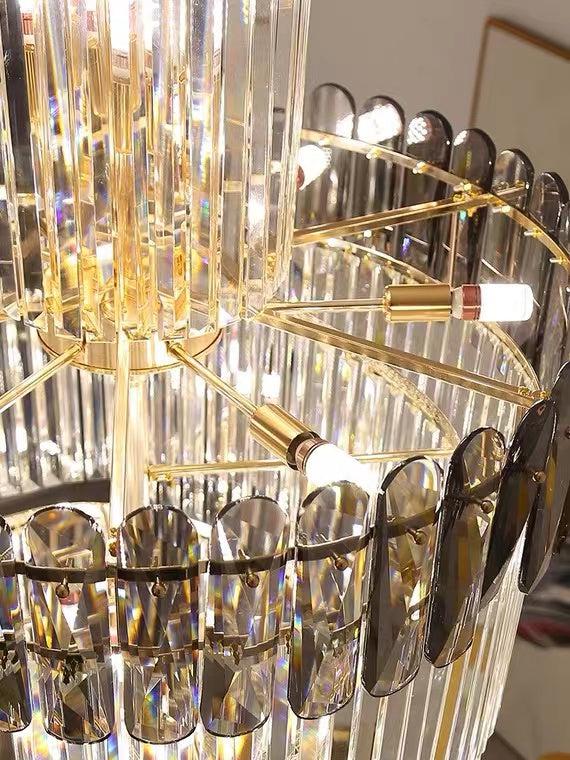 Luster Gaze Grand Lumina Spiral K9 Crystal Chandelier - Background Shot
