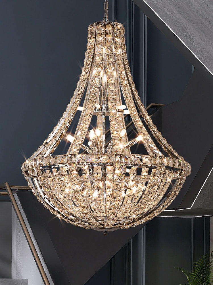 Extra Large Luxury and Elegant Crystal Chandelier for Living Room/Staircase/Foyer/Villa/Duplex Hall