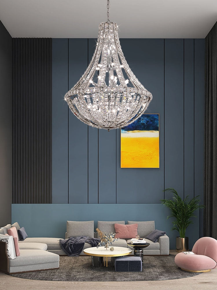 Extra Large Luxury and Elegant Crystal Chandelier for Living Room/Staircase/Foyer/Villa/Duplex Hall