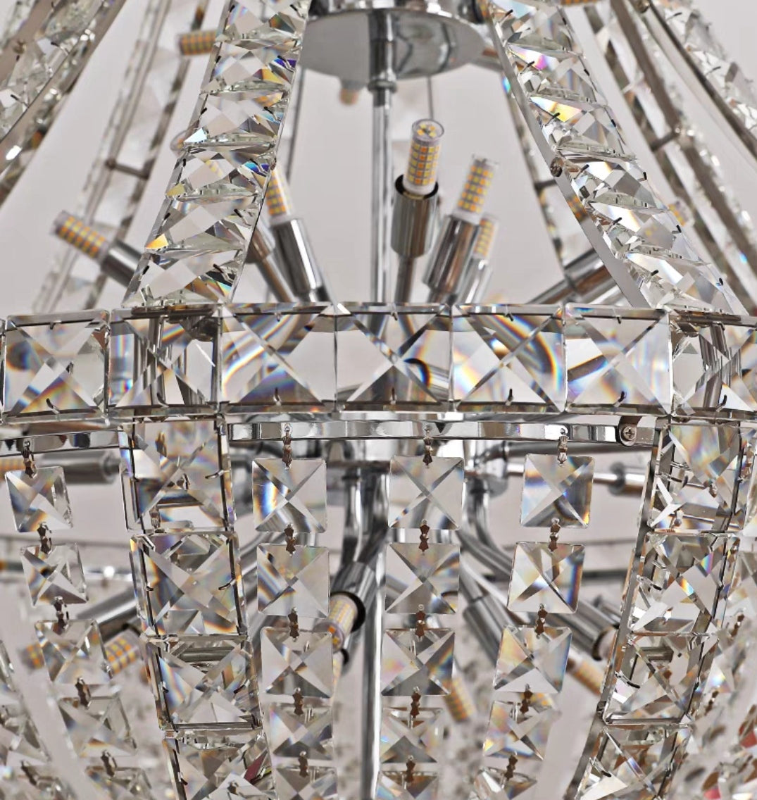 Extra Large Luxury and Elegant Crystal Chandelier for Living Room/Staircase/Foyer/Villa/Duplex Hall