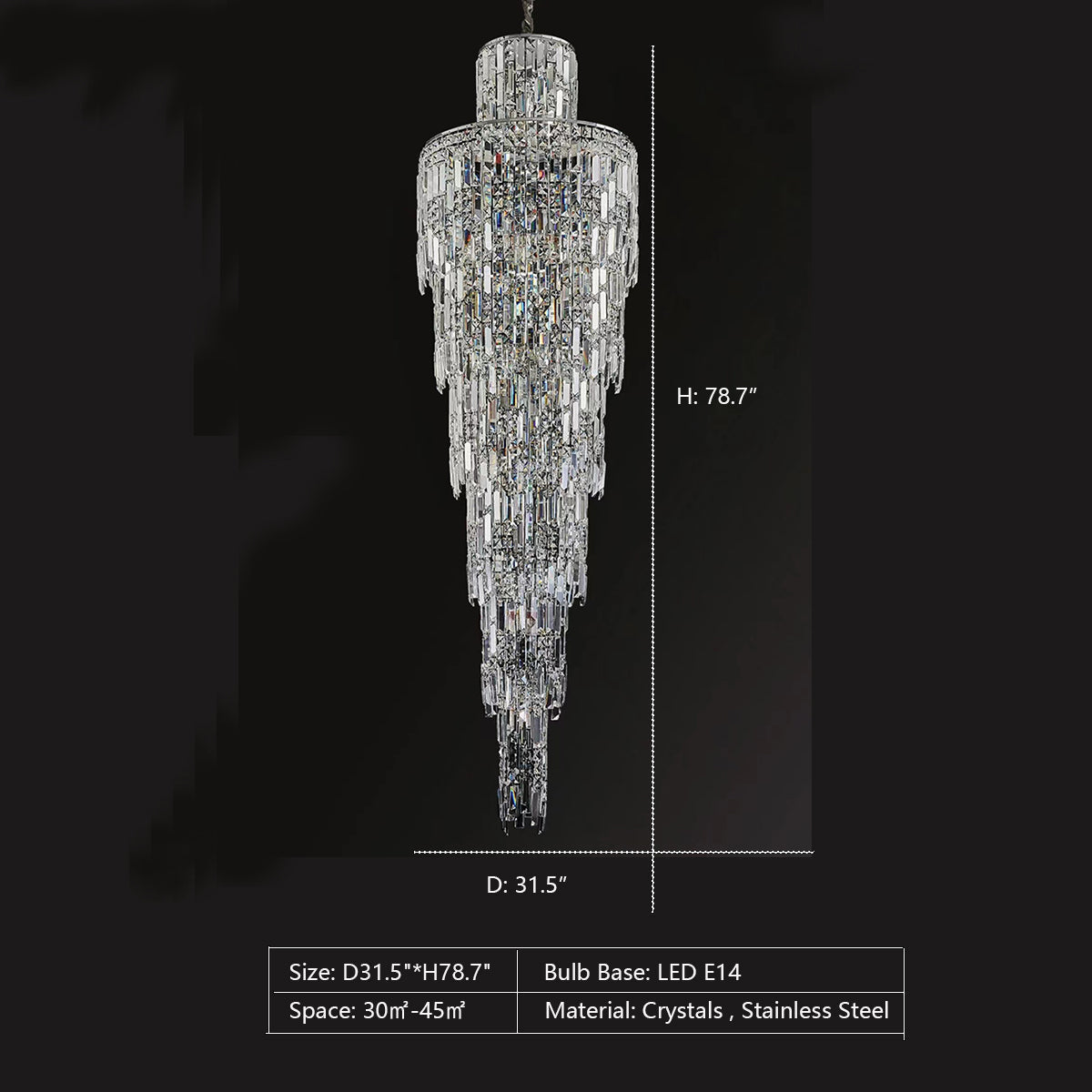 Luster Gaze Grand Radiance K9 Crystal Chandelier - Background Shot