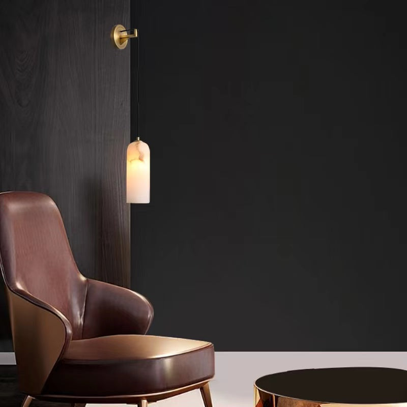 Louise Modern Alabaster Wall Sconce, Wall Lamp For Living Room,Bedroom Wall Light Fixtures Luster Gaze