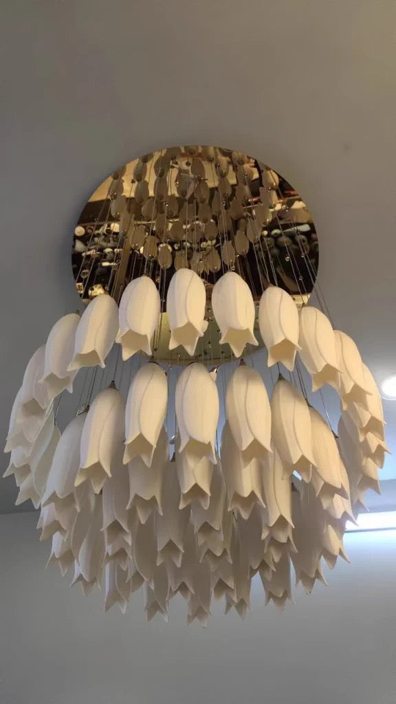 Elegant Flower Chandelier For Foyer/ Staircase