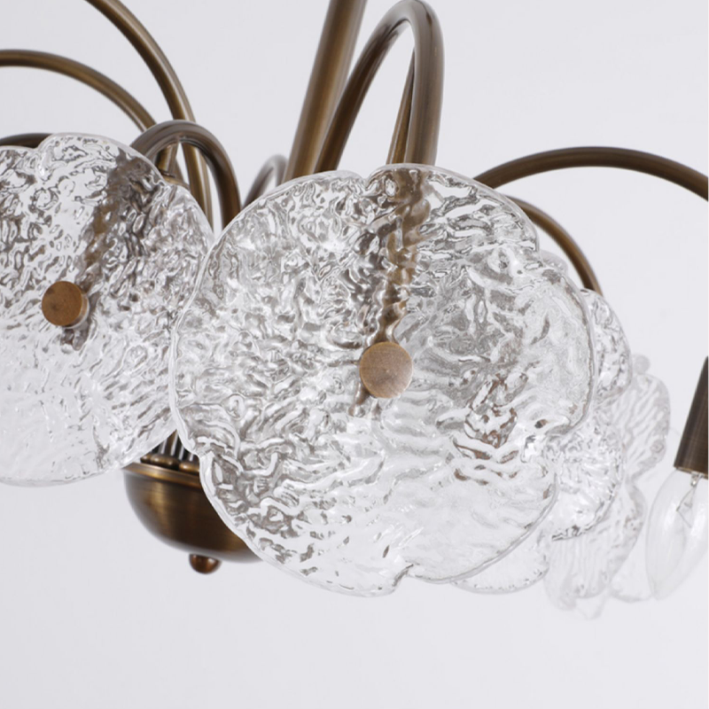 Lysen Vintage Glass Luxury Large Tiered Chandelier For Living Room