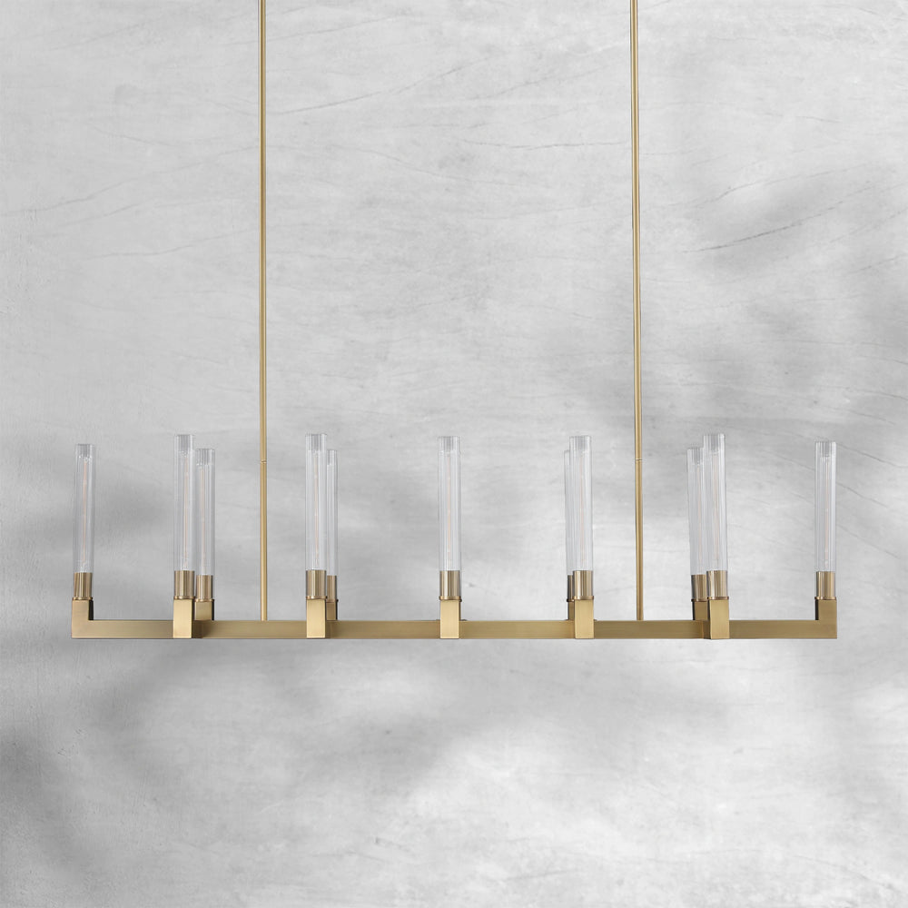 Cannelo Glass Linear Chandelier
