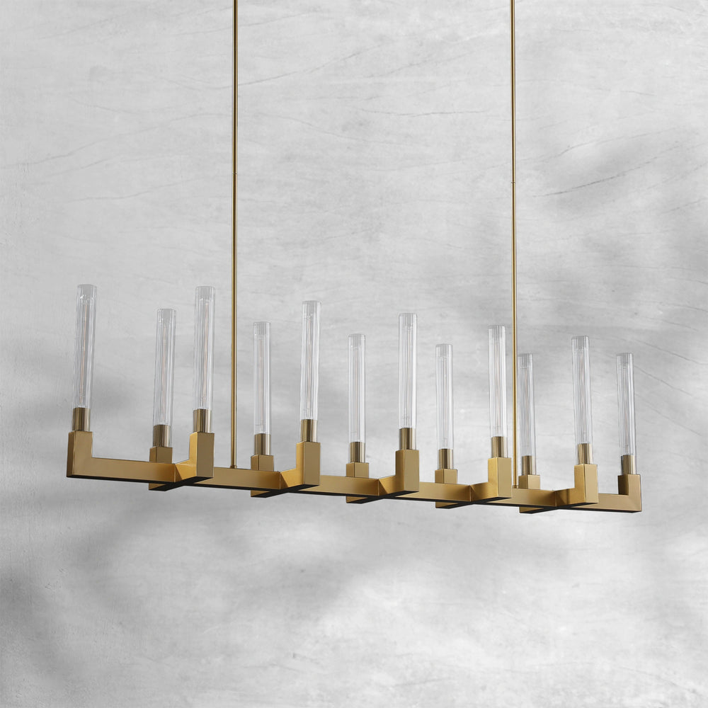 Cannelo Glass Linear Chandelier