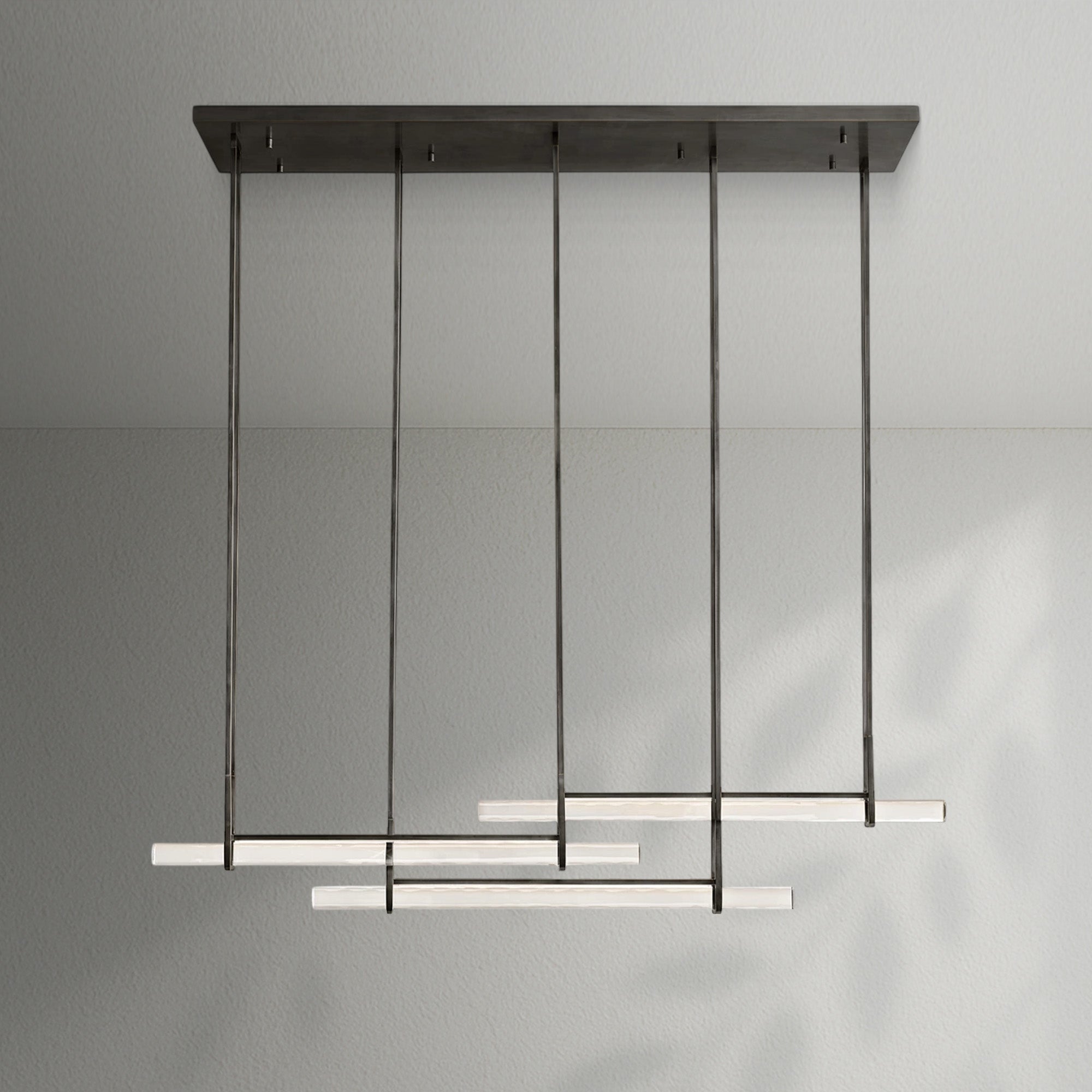 Aedubon Crystal Triple Bar Linear Chandelier