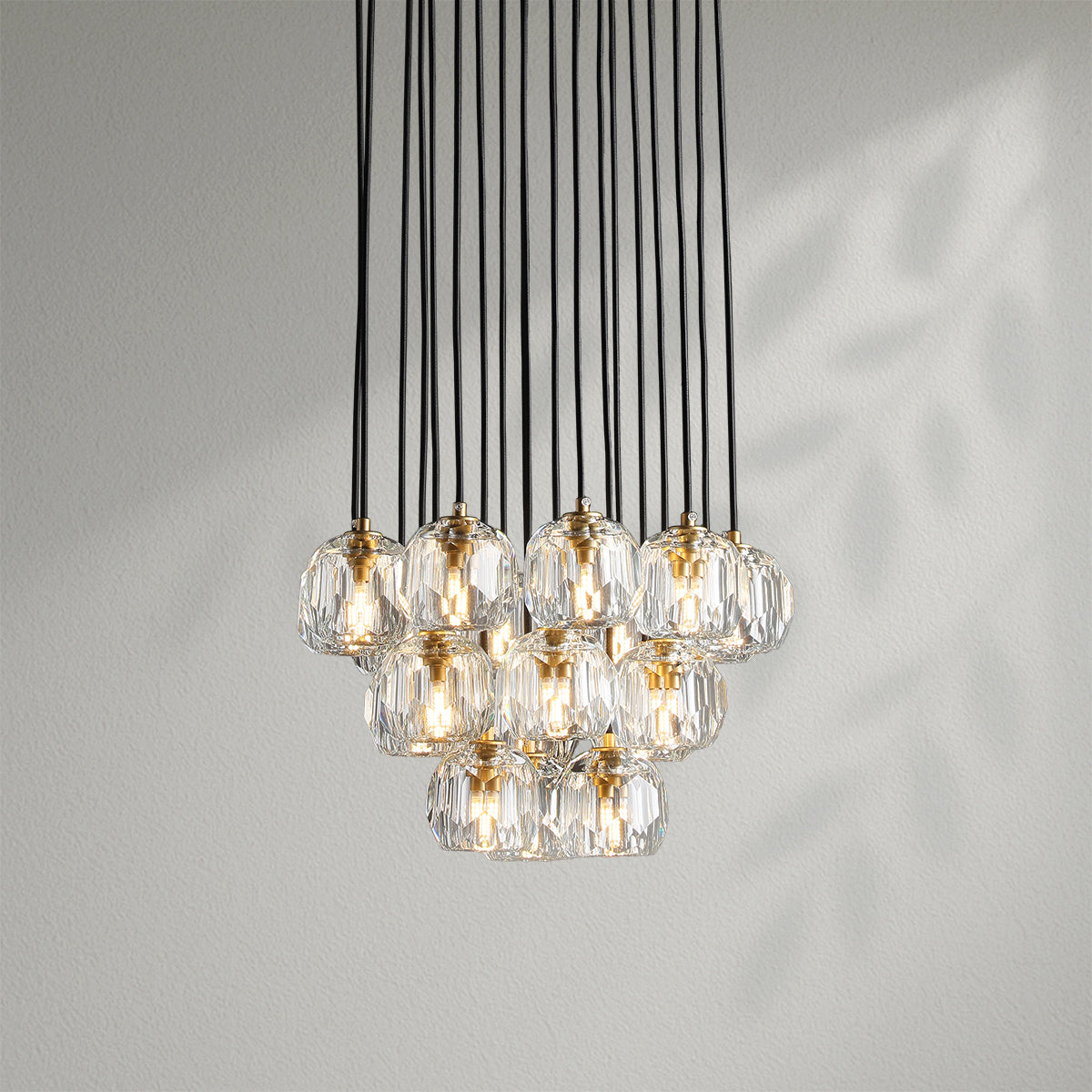 Boule Do Crystal Cluster Round Chandelier
