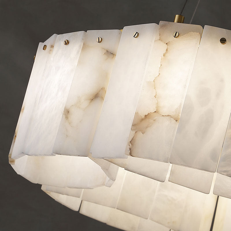 Contemporary Alabaster Flush Mount Ceiling Lamp Chandeliers Luster Gaze