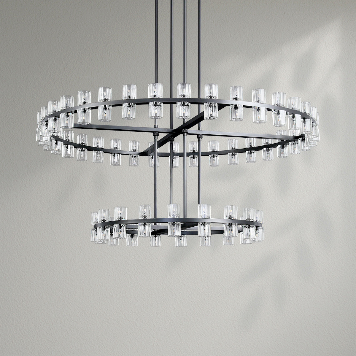 Arcachom Crystal 2-Tier Round Chandelier