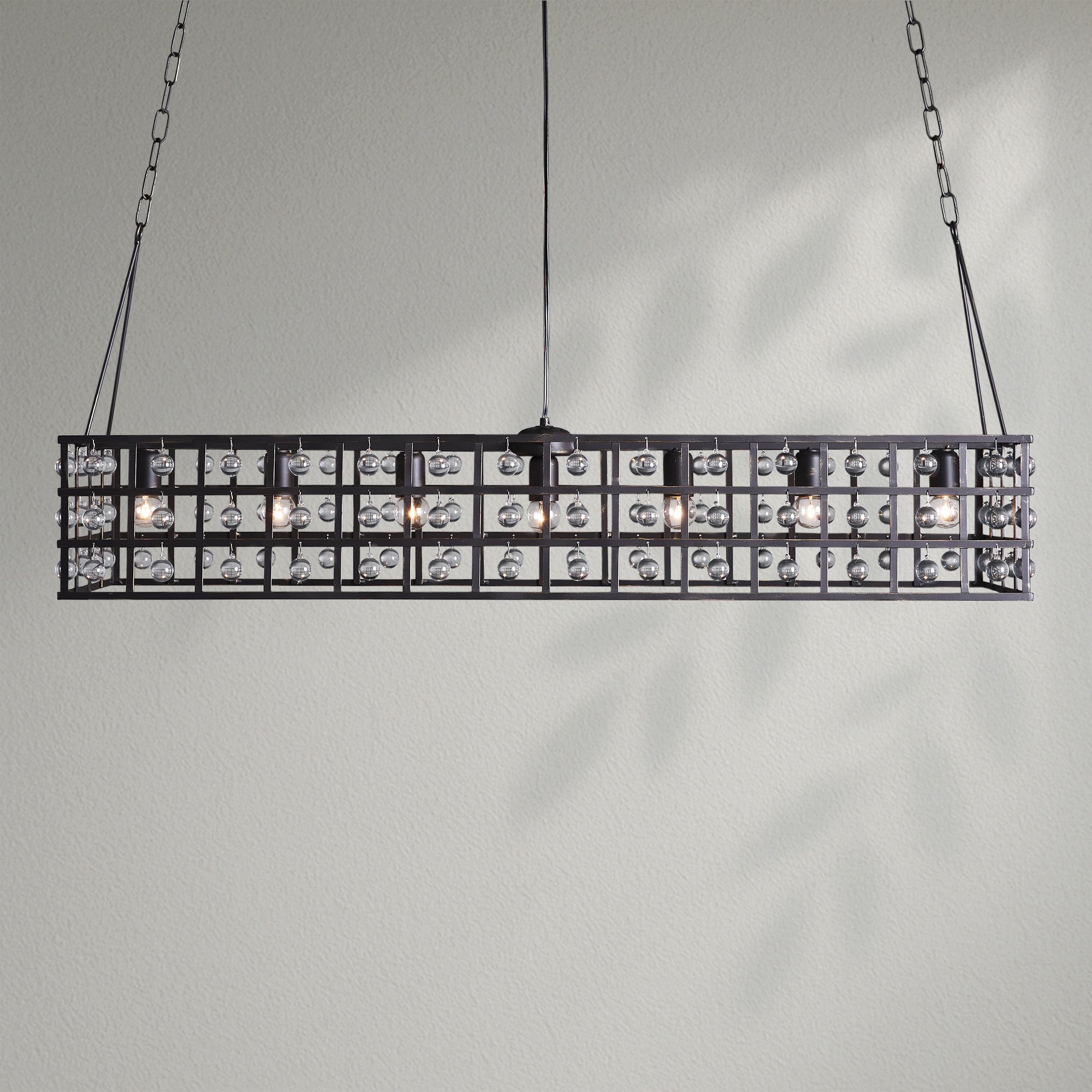 La Cagem Rectangular Chandelier 7 Light