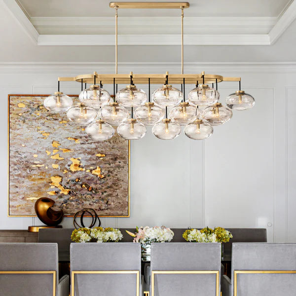 Cabrete Clear Glass Linear Chandelier