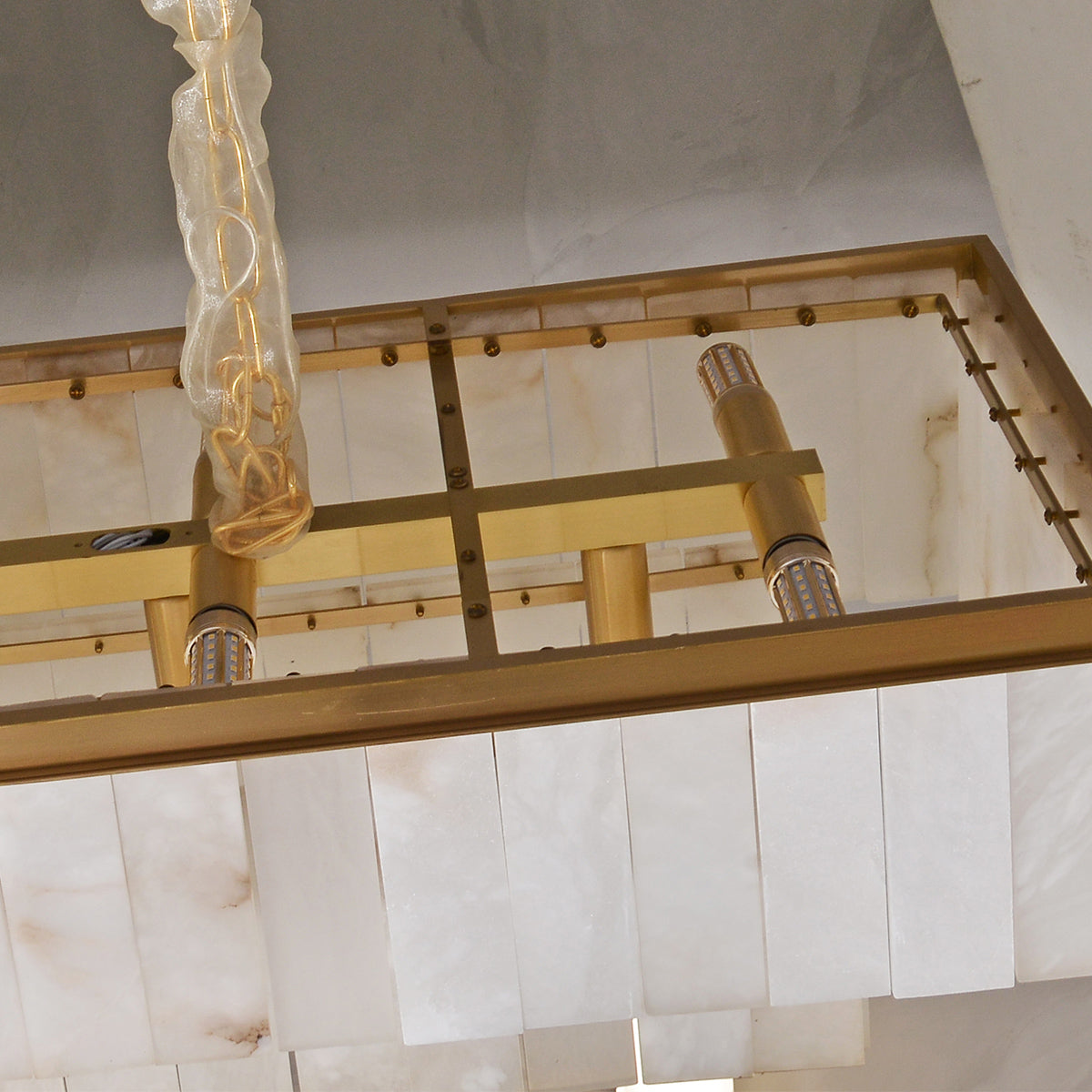 Rectangular Alabaster Chandelier